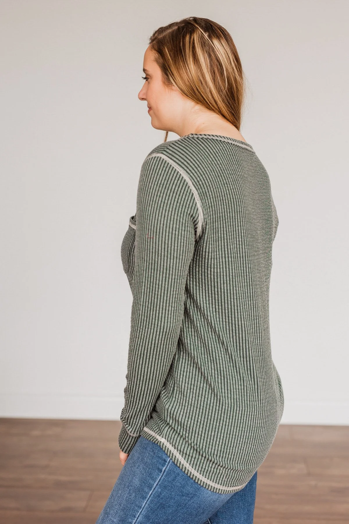 Time To Be Jolly Long Sleeve Top- Olive - Image 9