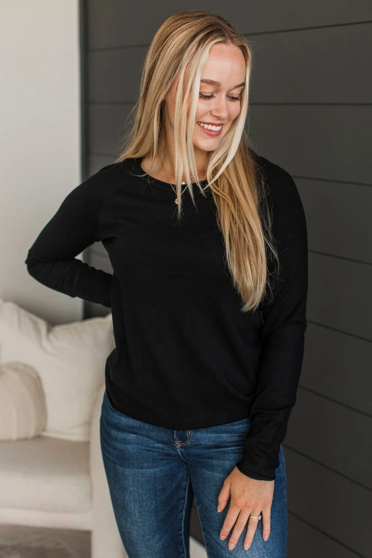 Time Well Spent Knit Sweater- Black - Image 2