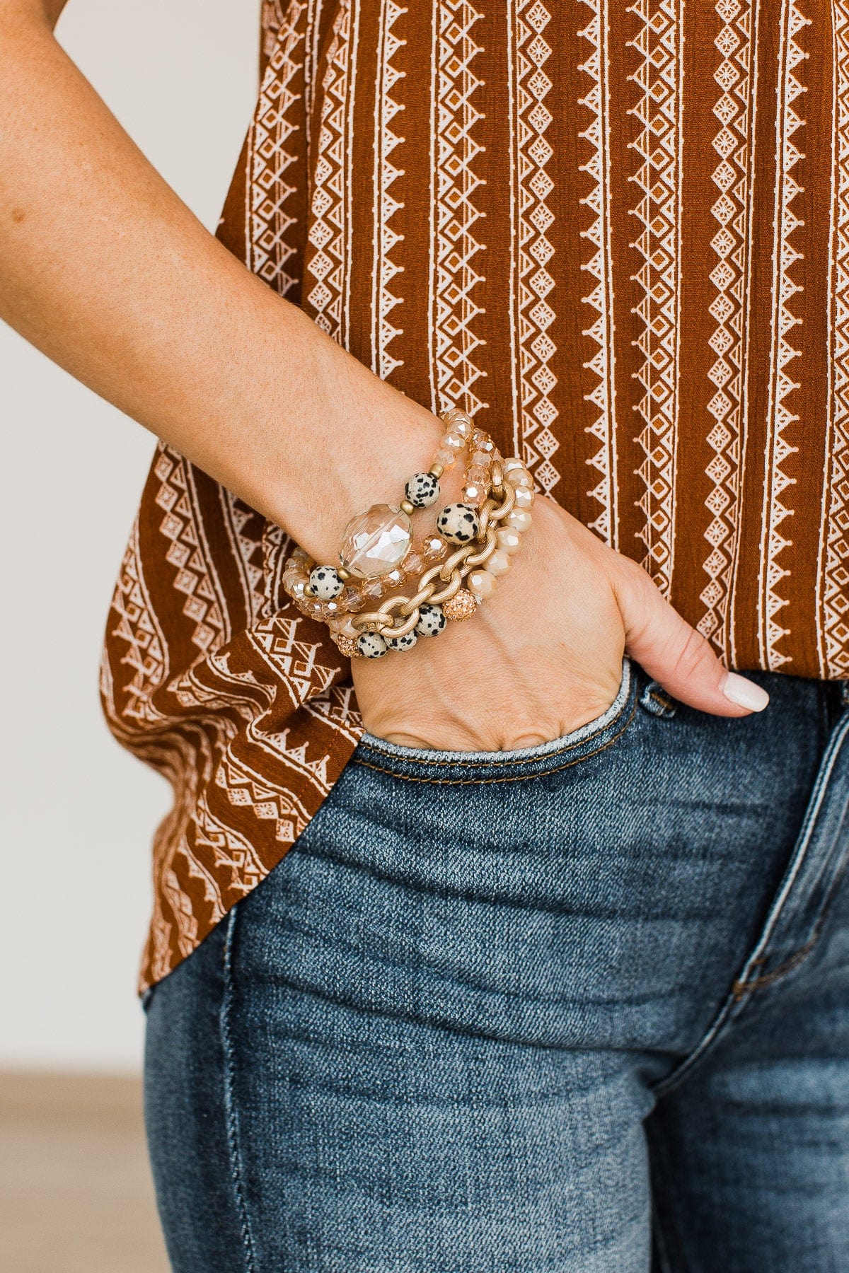 Timeless Treasure Stackable Bracelet Set- Neutral - Image 3