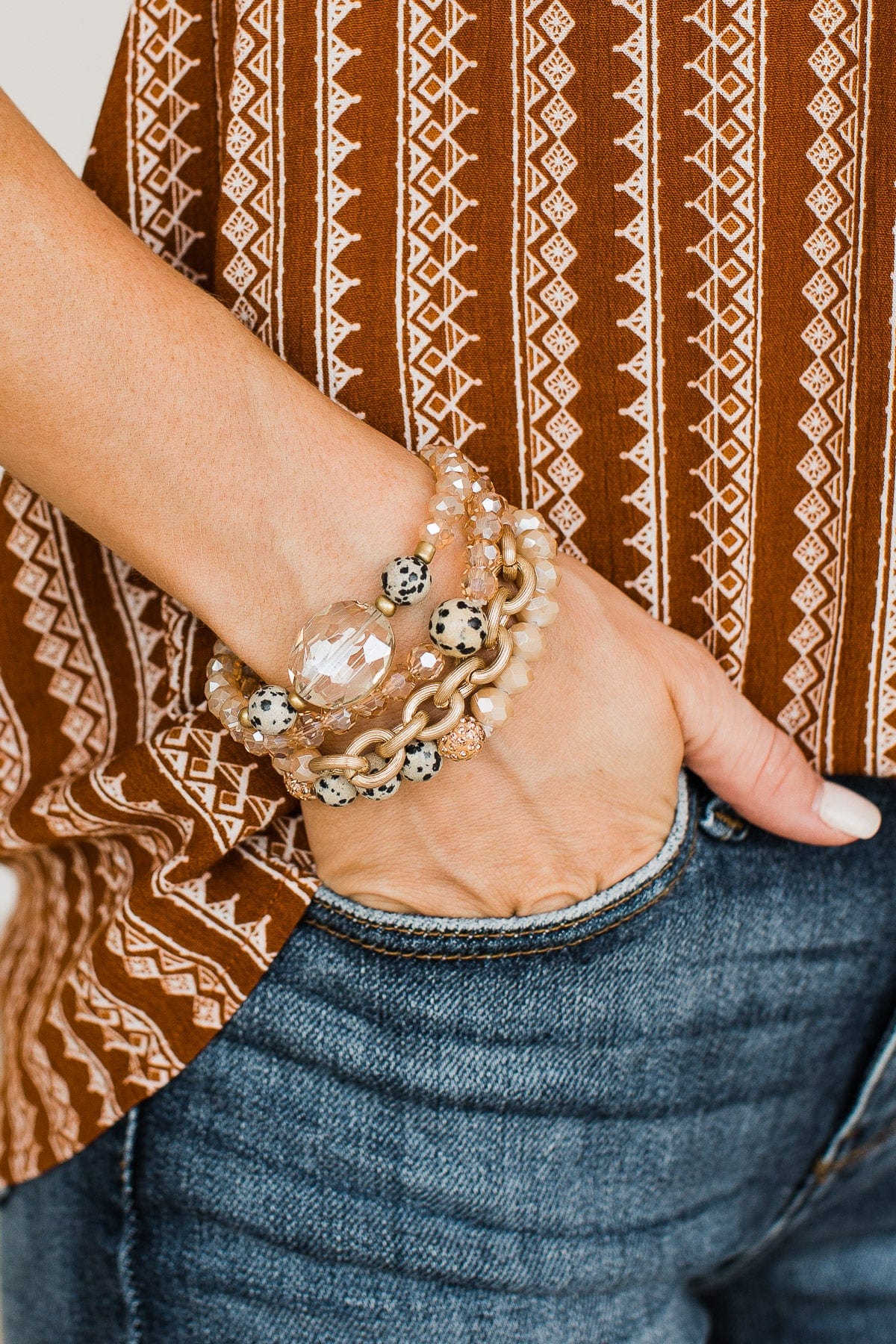 Timeless Treasure Stackable Bracelet Set- Neutral - Image 4