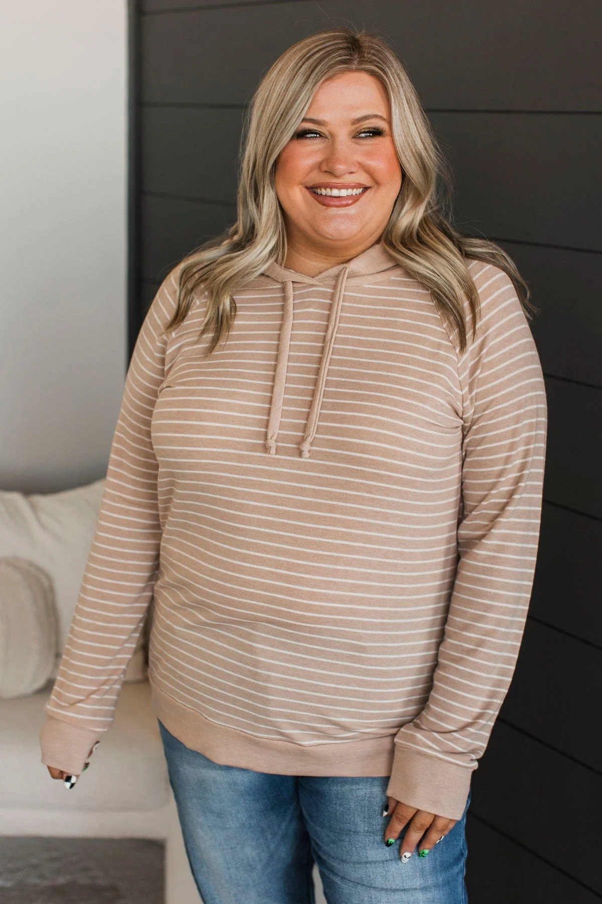 To Be Continued Hooded Top- Light Taupe - Image 2