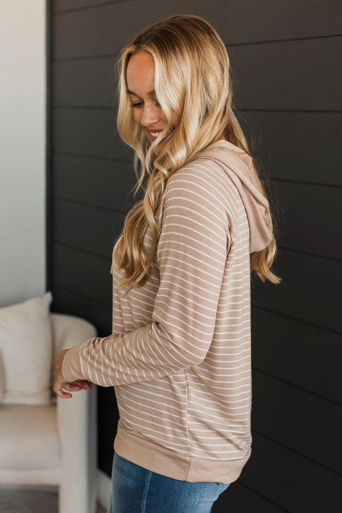 To Be Continued Hooded Top- Light Taupe - Image 5