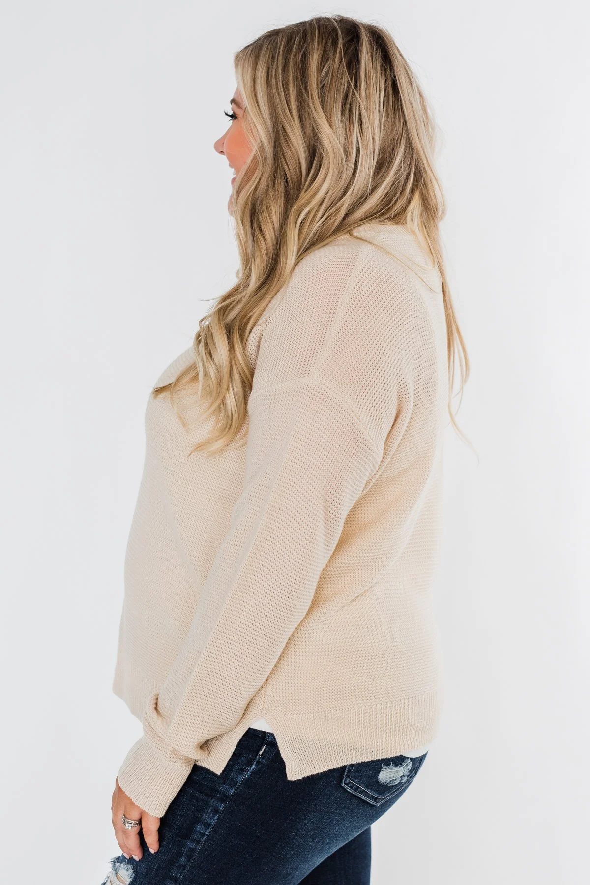 Today Is The Day Knit Sweater- Cream - Image 10