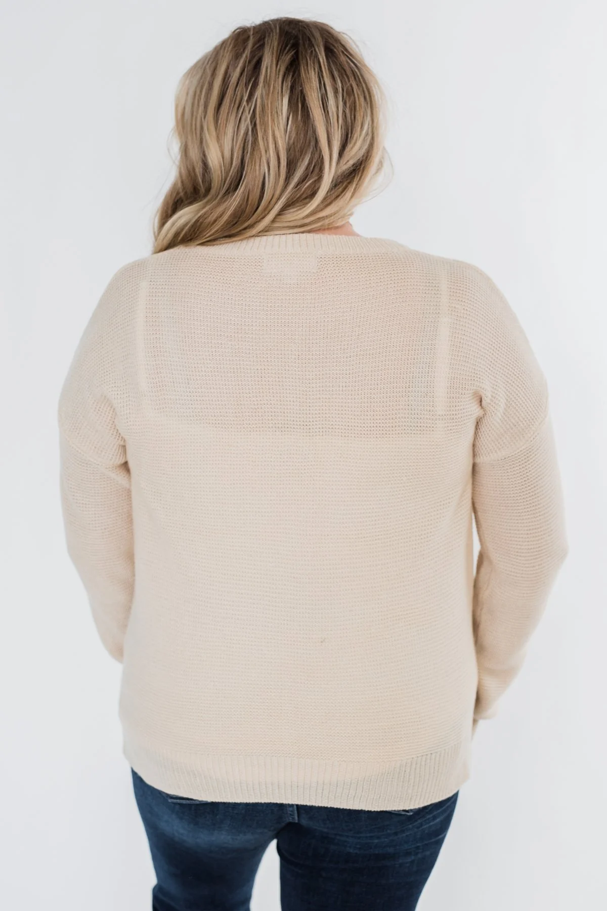 Today Is The Day Knit Sweater- Cream - Image 12