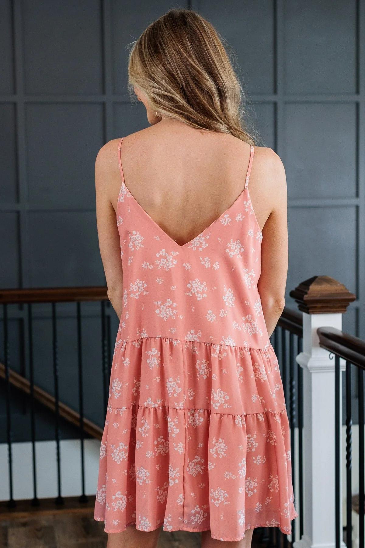 Together Forever Floral Dress- Peach - Image 10