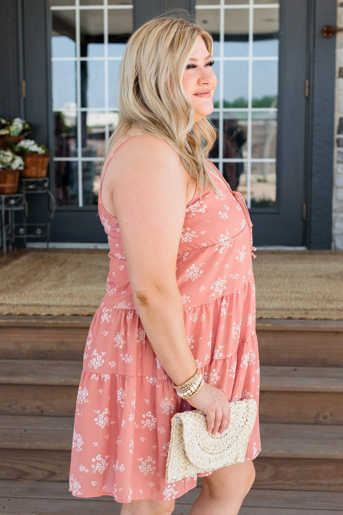 Together Forever Floral Dress- Peach - Image 9