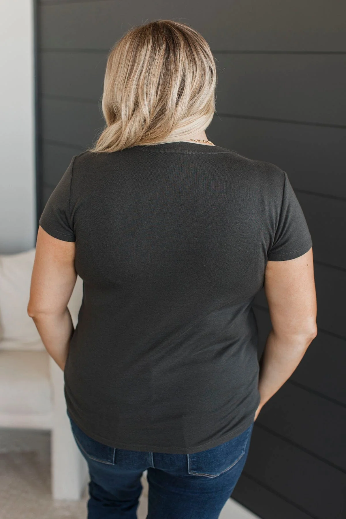 Together We Stand Short Sleeve Top- Charcoal - Image 7
