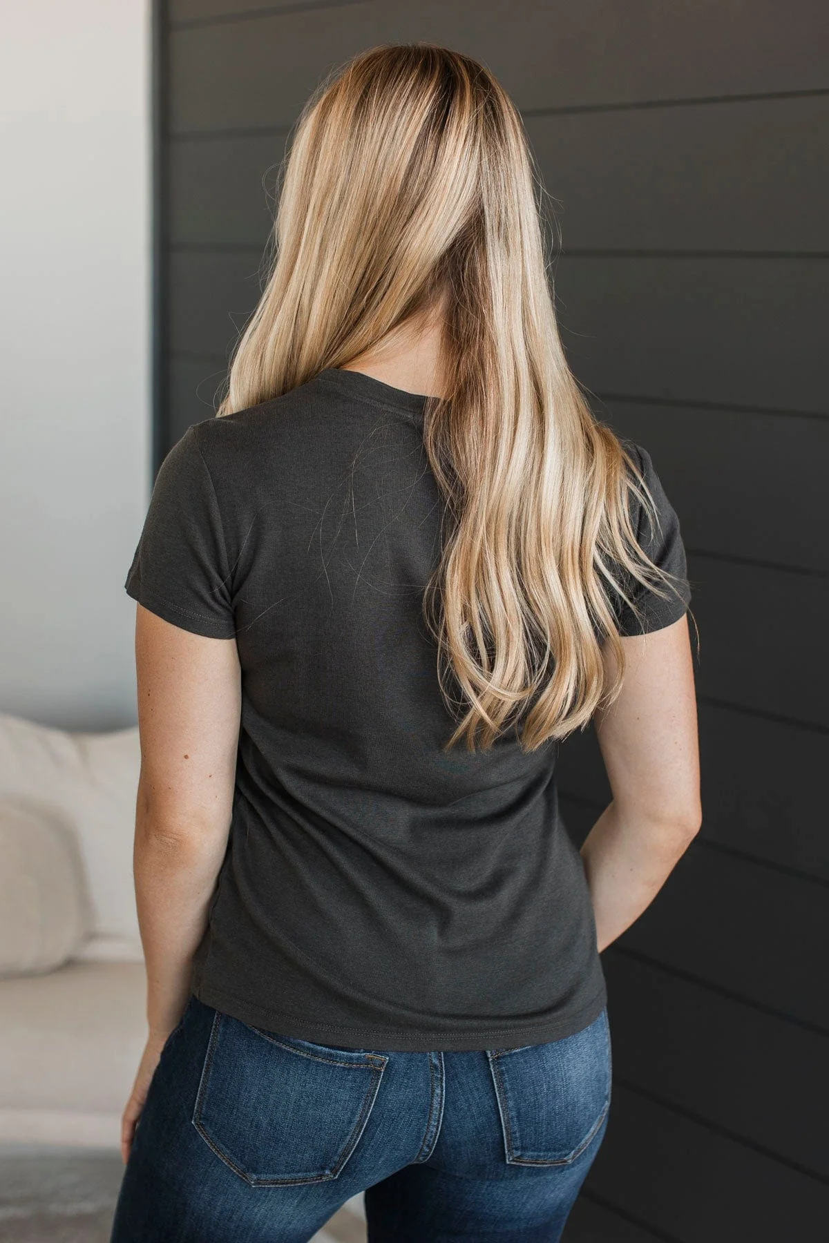 Together We Stand Short Sleeve Top- Charcoal - Image 8