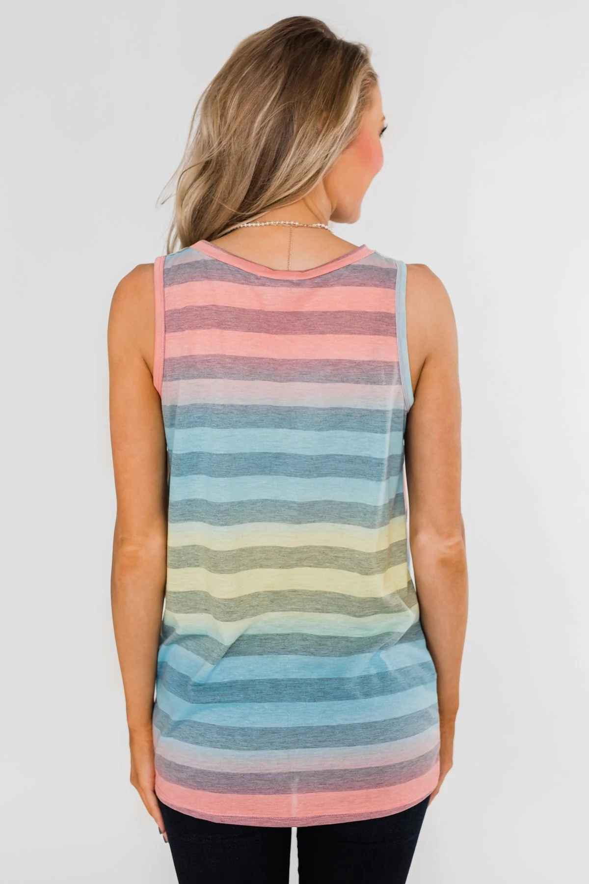 Together With You Striped Twist Top- Multi-Colored - Image 13