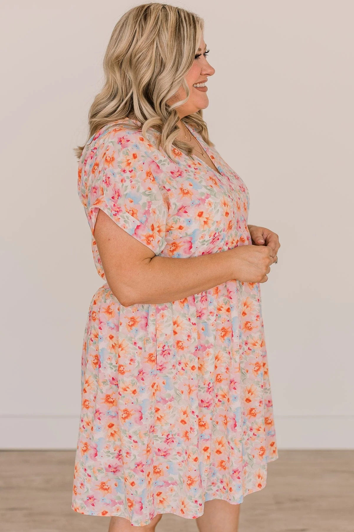 Top Of My List Floral Babydoll Dress- Ivory - Image 5