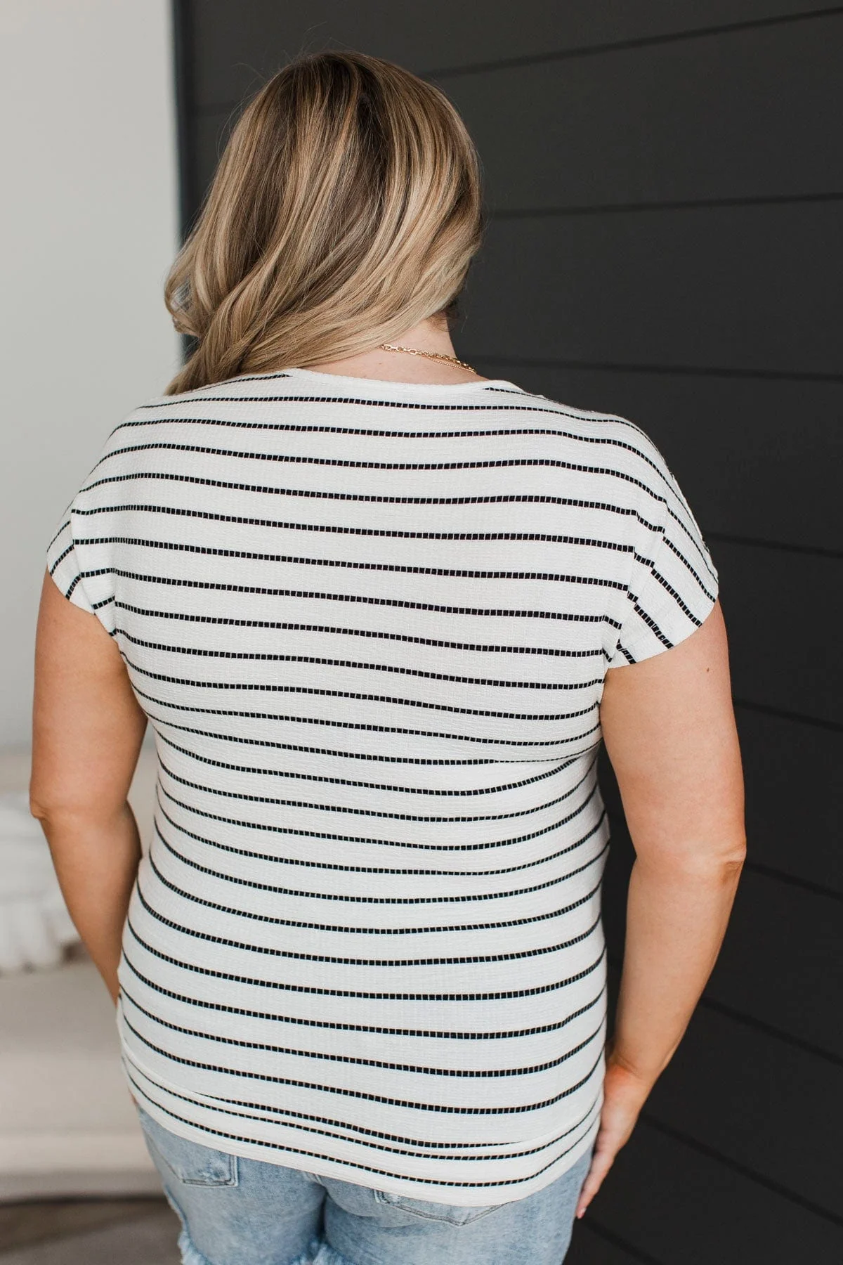 Totally The Sweetest Striped Top- Ivory - Image 7