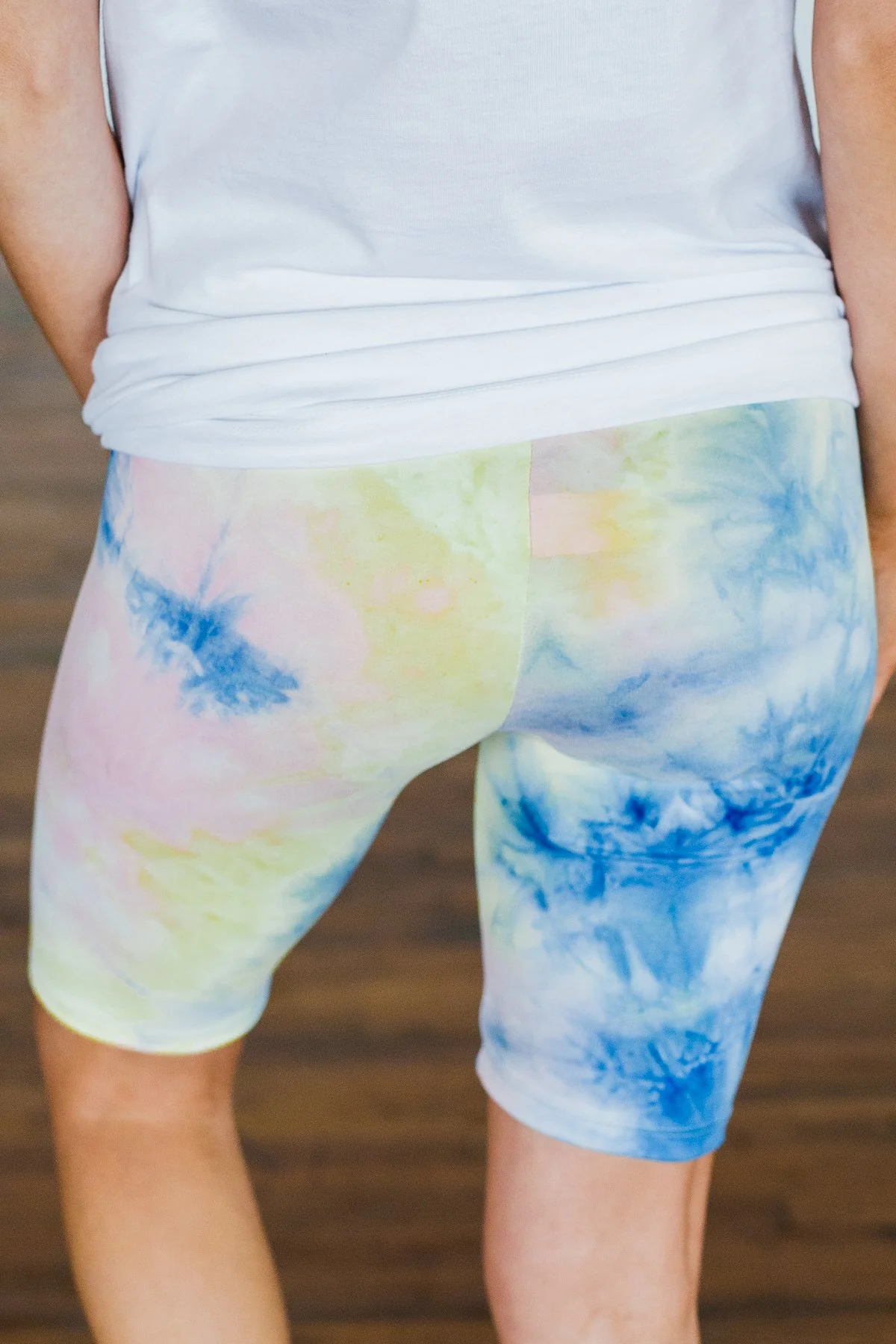 Travel Along Tie Dye Lounge Biker Shorts- Multi-Color - Image 7