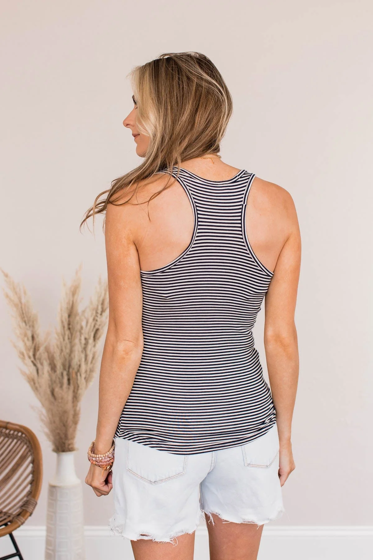 Tried And True Striped Tank- Navy - Image 8