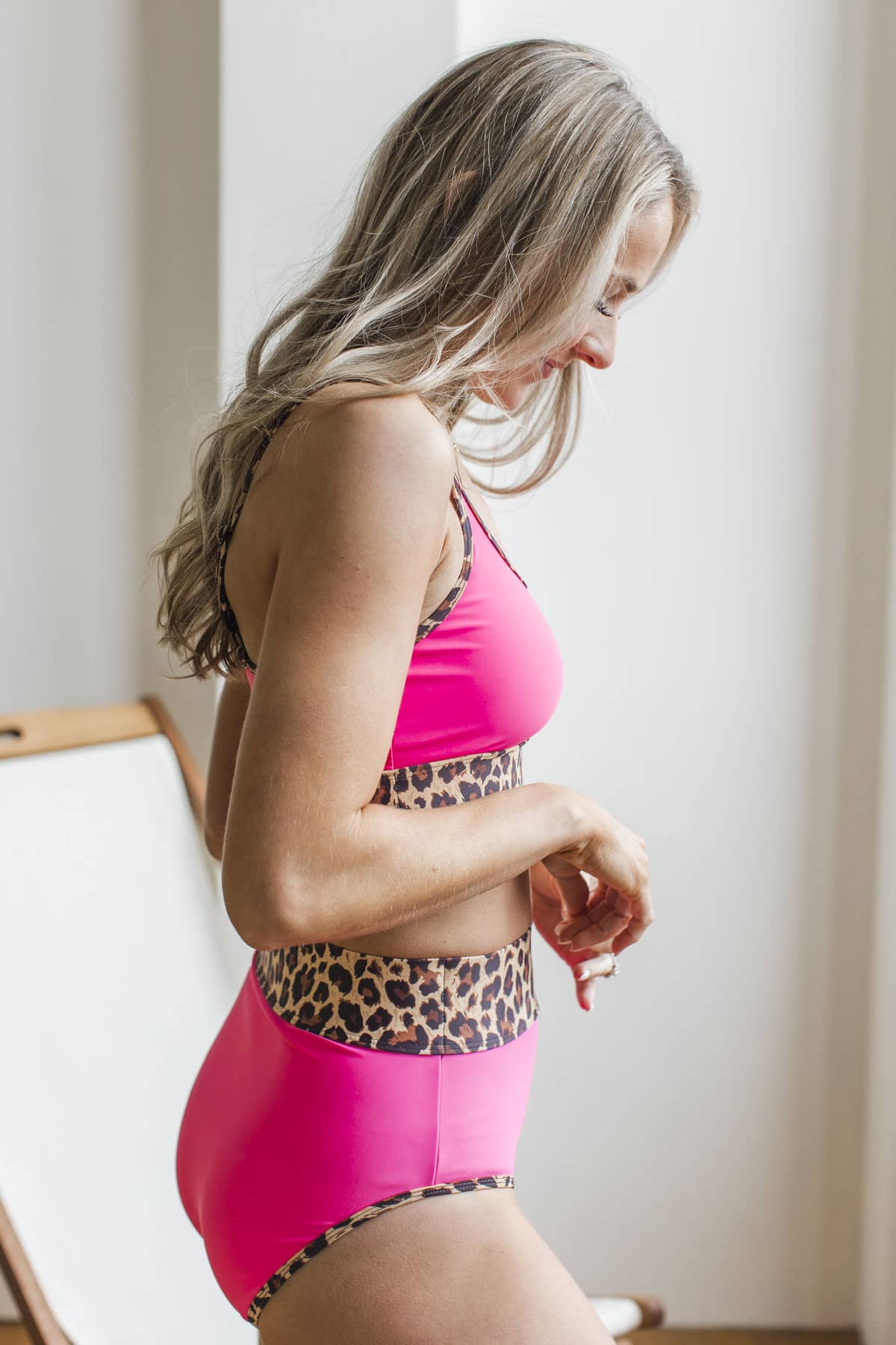 Tropical Destination Bikini Swim Bottoms- Pink & Leopard - Image 7