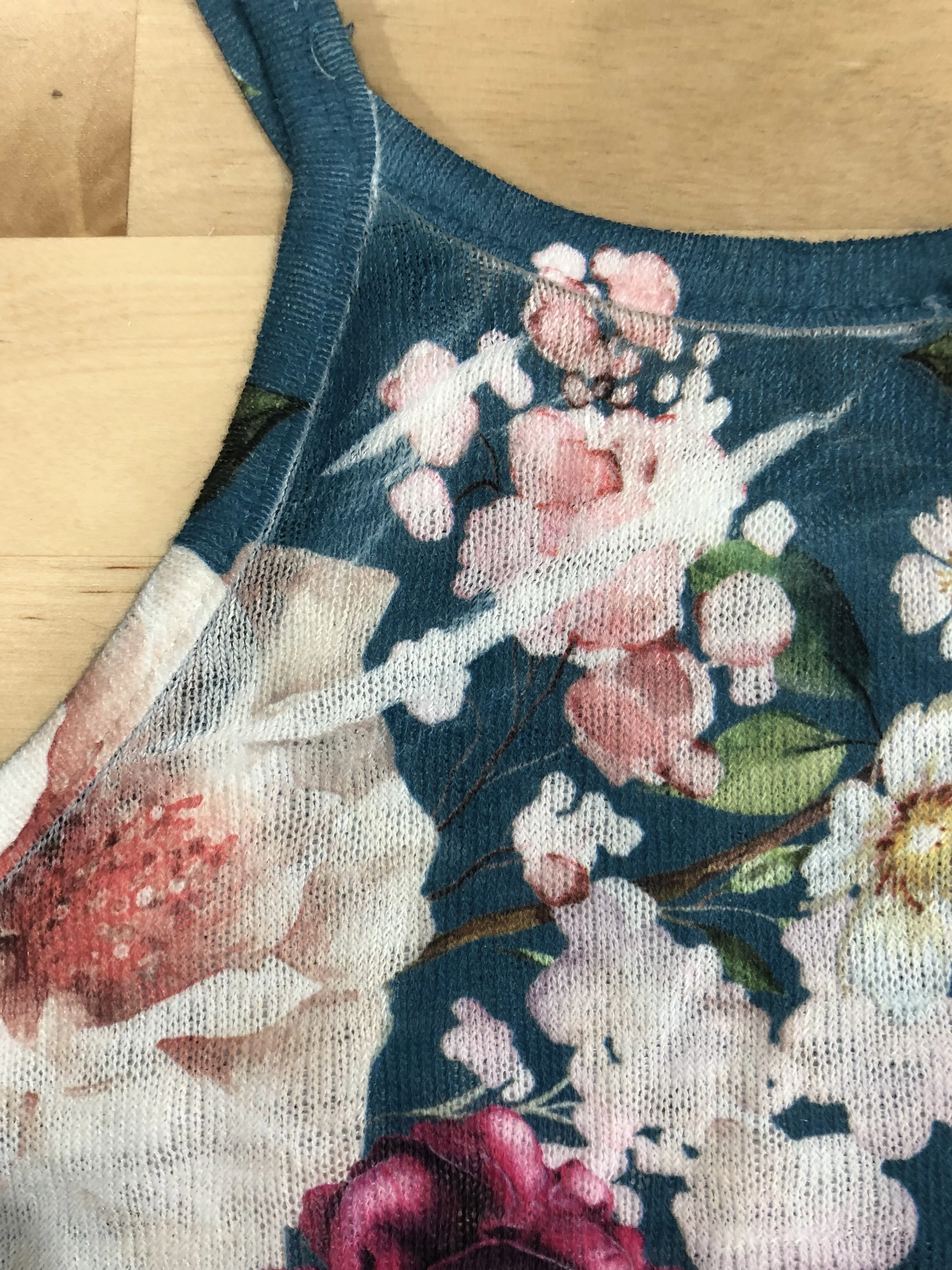 True Bliss Floral Tank Top- Dark Teal - Image 19