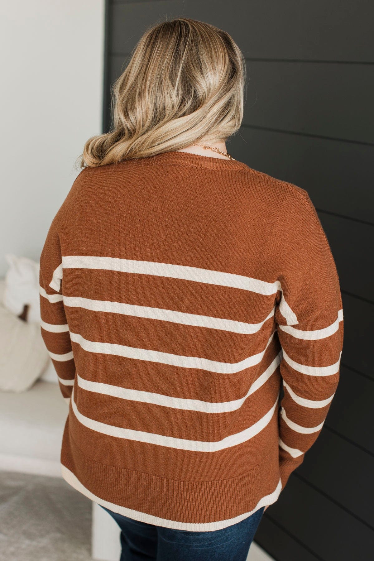 True For You Striped Sweater- Toffee - Image 8