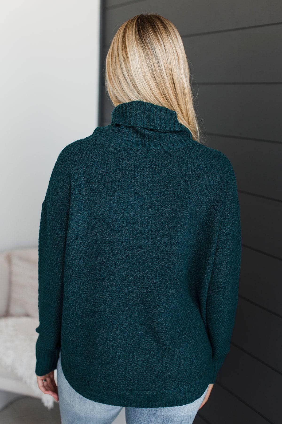 True Love Only Turtle Neck Sweater- Teal - Image 10