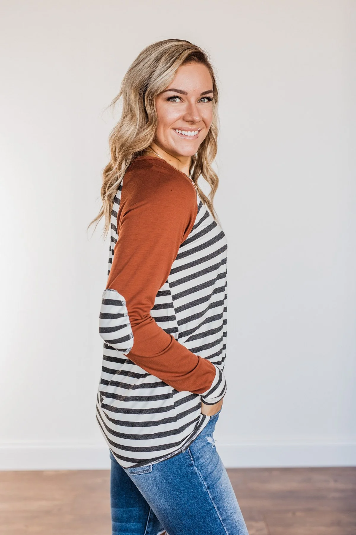 True To Your Heart Long Sleeve Top- Deep Rust - Image 10