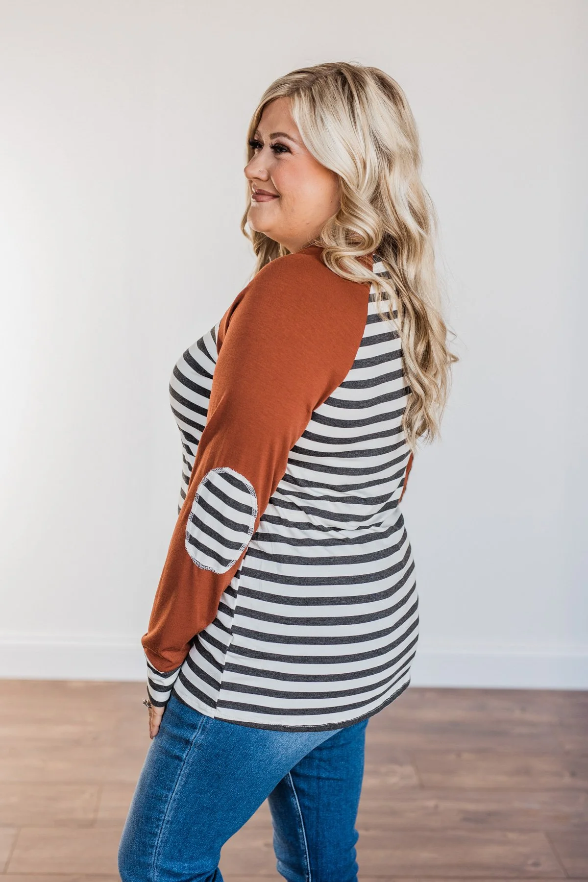 True To Your Heart Long Sleeve Top- Deep Rust - Image 11