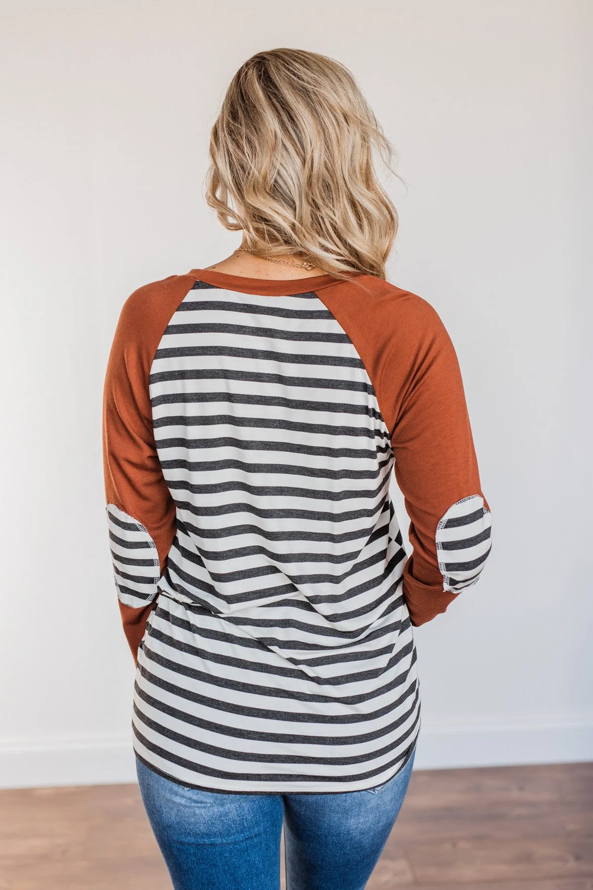 True To Your Heart Long Sleeve Top- Deep Rust - Image 12