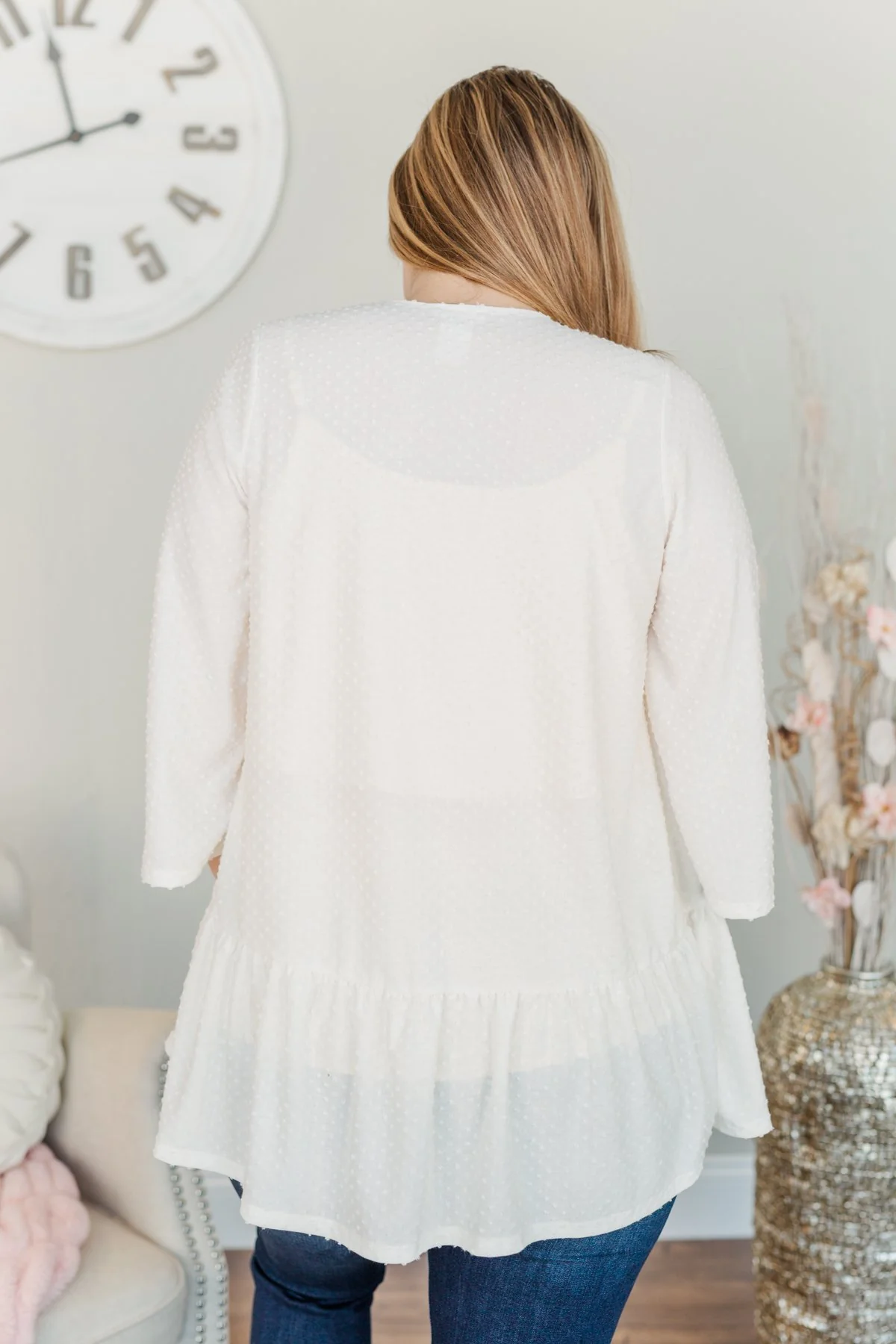 Truly Charming Swiss Dot Kimono- Ivory - Image 11