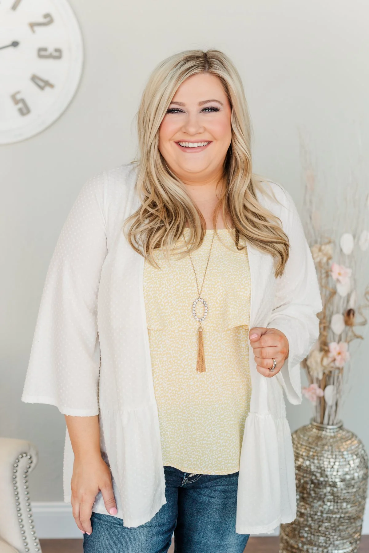 Truly Charming Swiss Dot Kimono- Ivory - Image 3