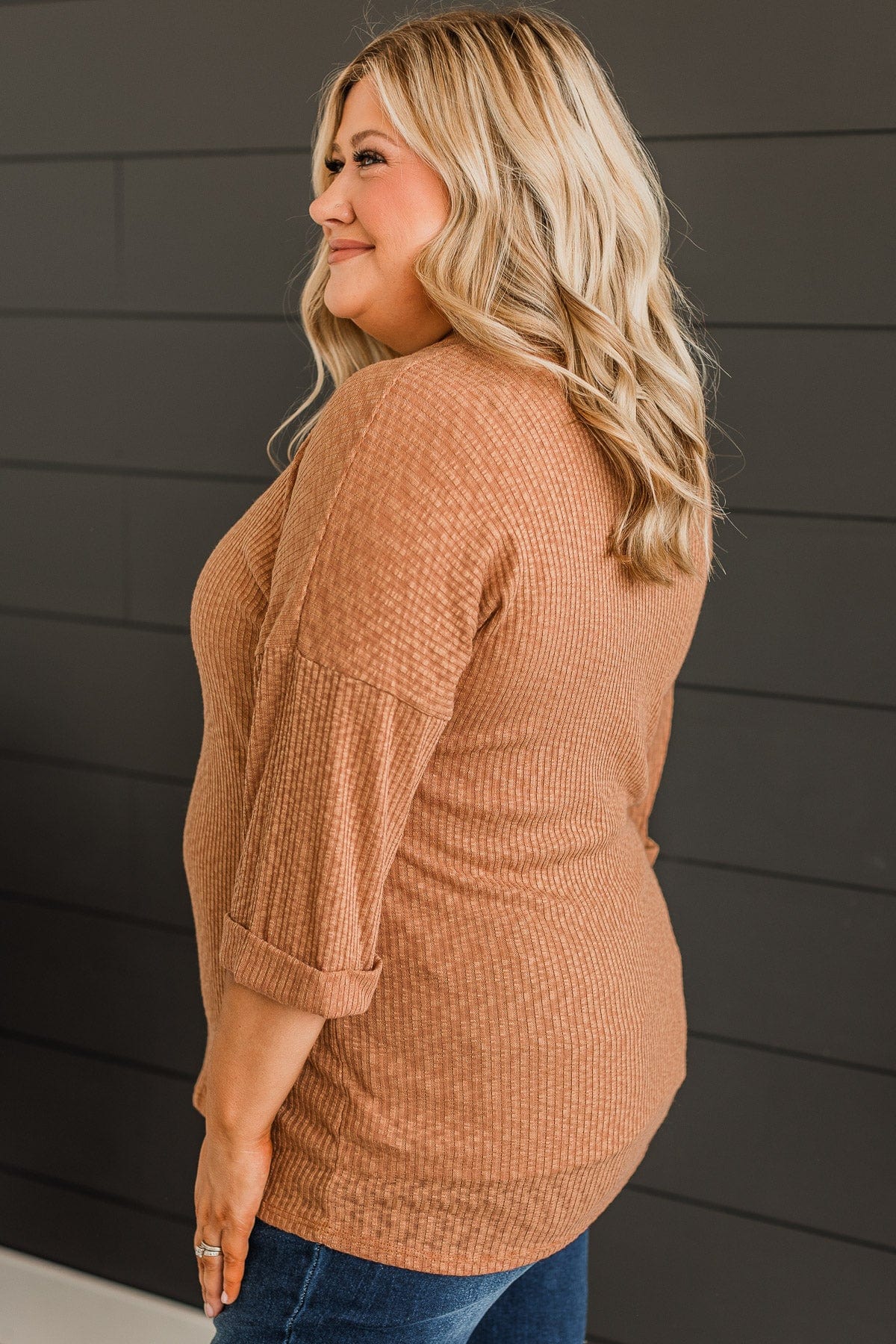 Truly Myself Knit Top- Clay - Image 6