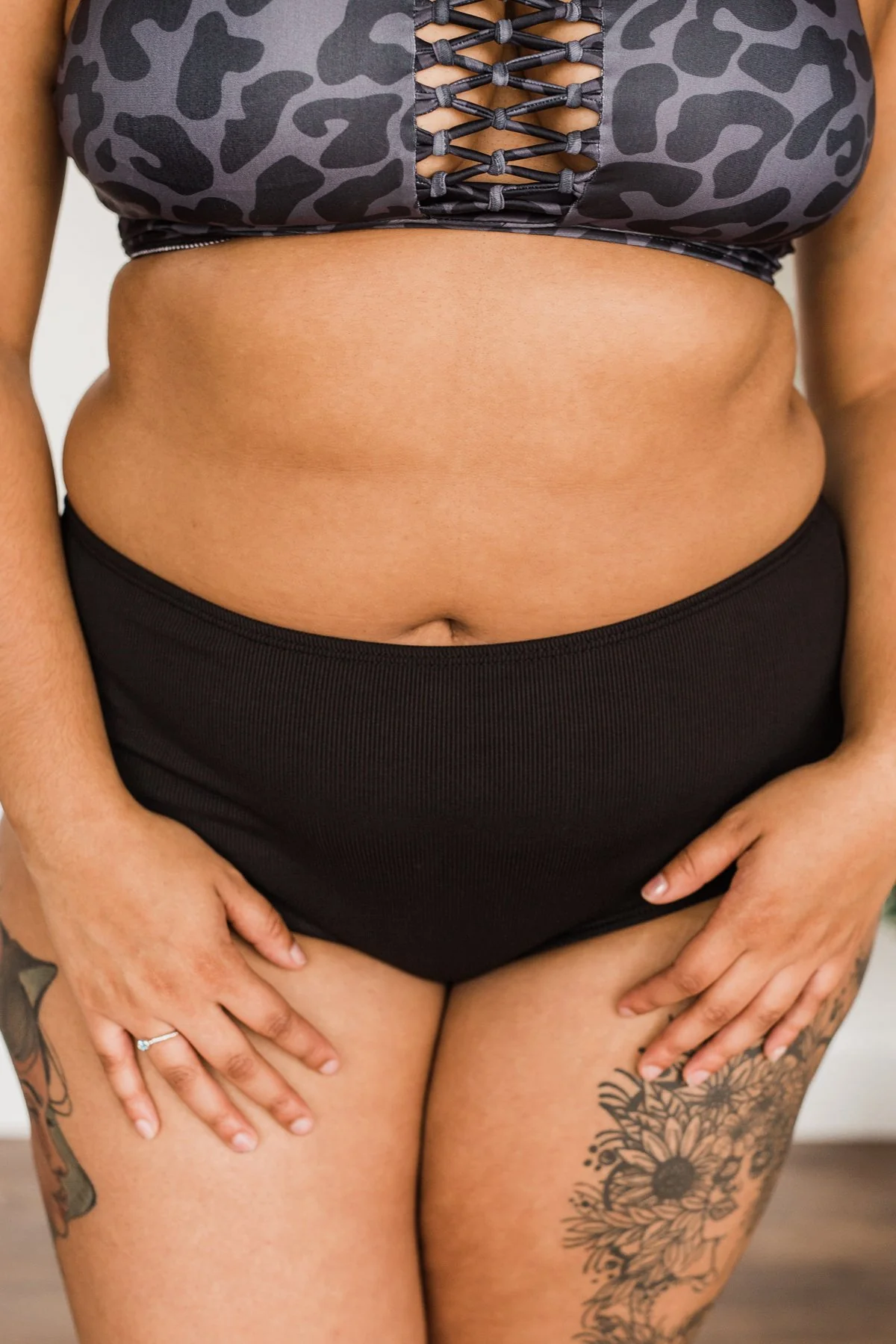 Truly Treasured Mid-Rise Swim Bottoms- Black - Image 3