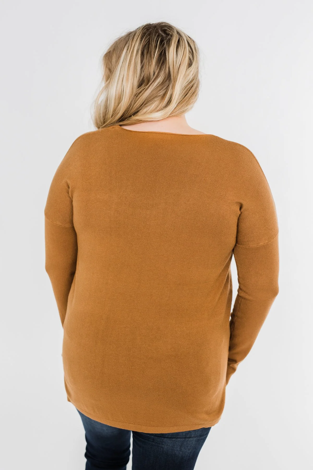 Truly Yours Sweater- Dark Camel - Image 12