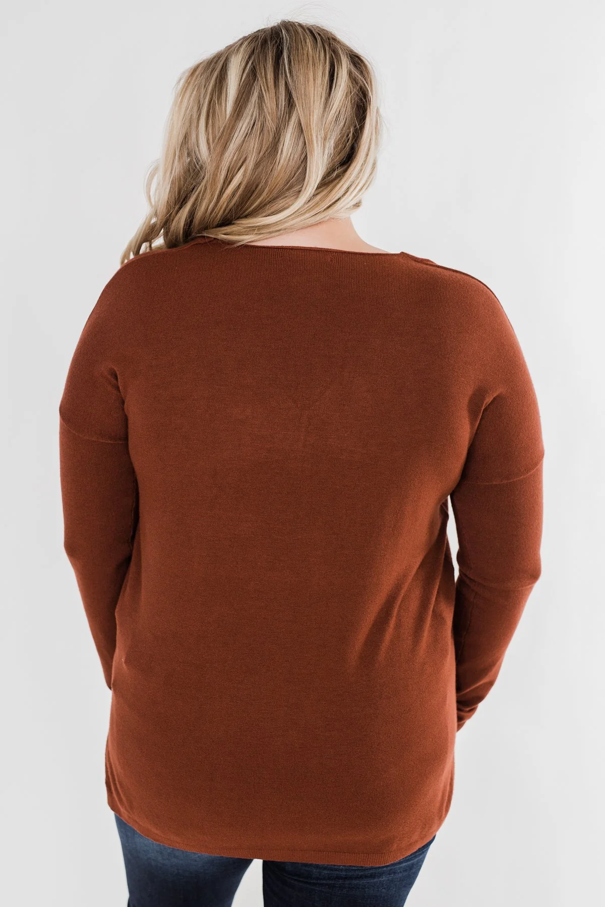 Truly Yours Sweater- Dark Rust - Image 11