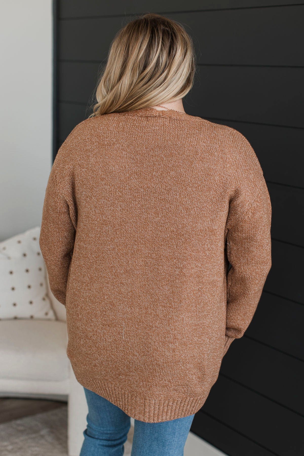 Trust In You Knit Cardigan- Deep Camel - Image 6