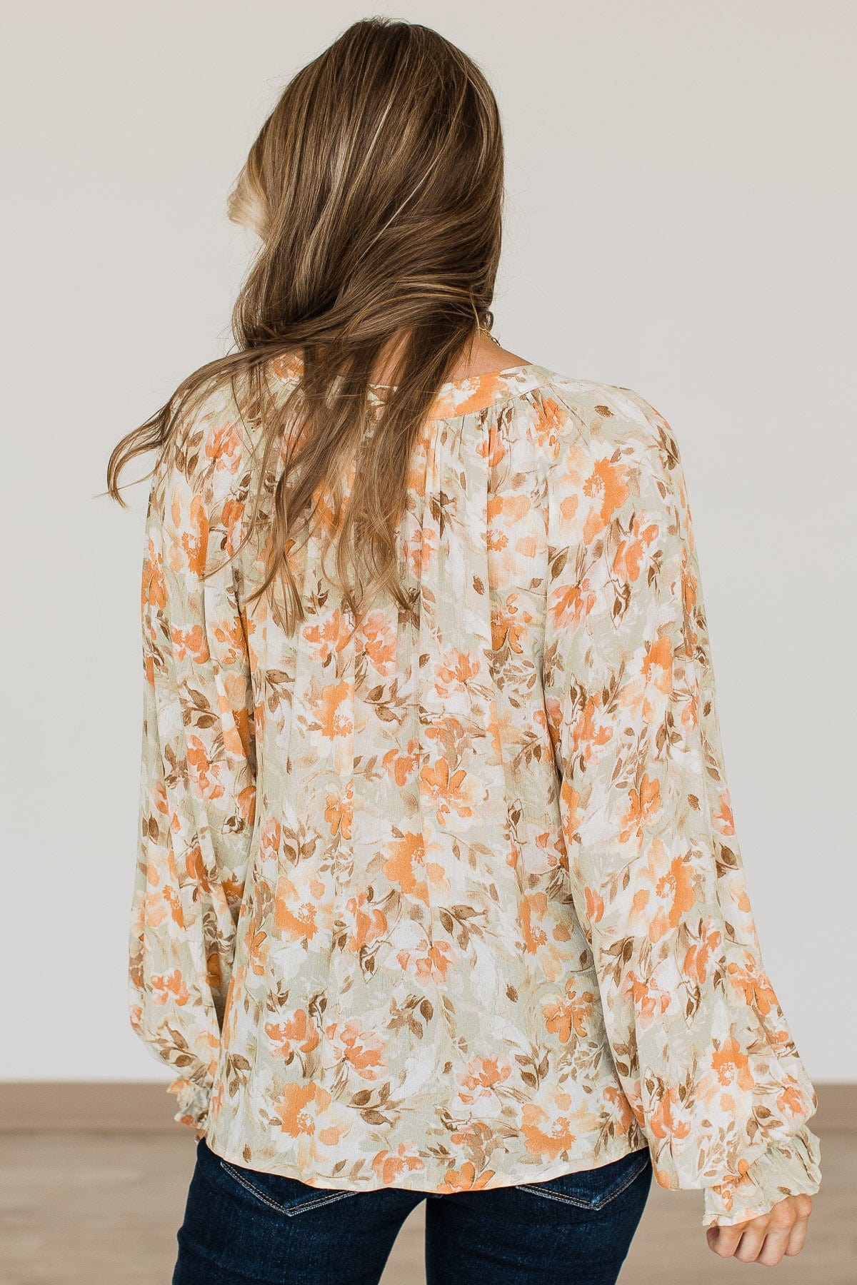 Trust The Process Floral Blouse- Light Sage - Image 8