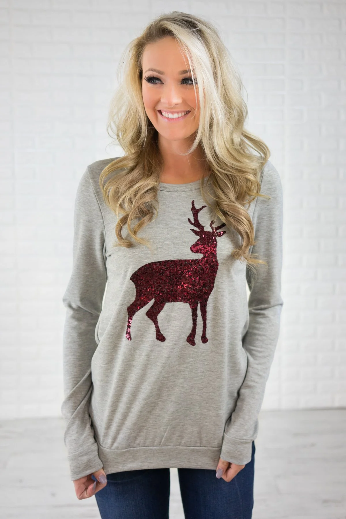 Twinkle All the Way Top ~ Grey - Image 5