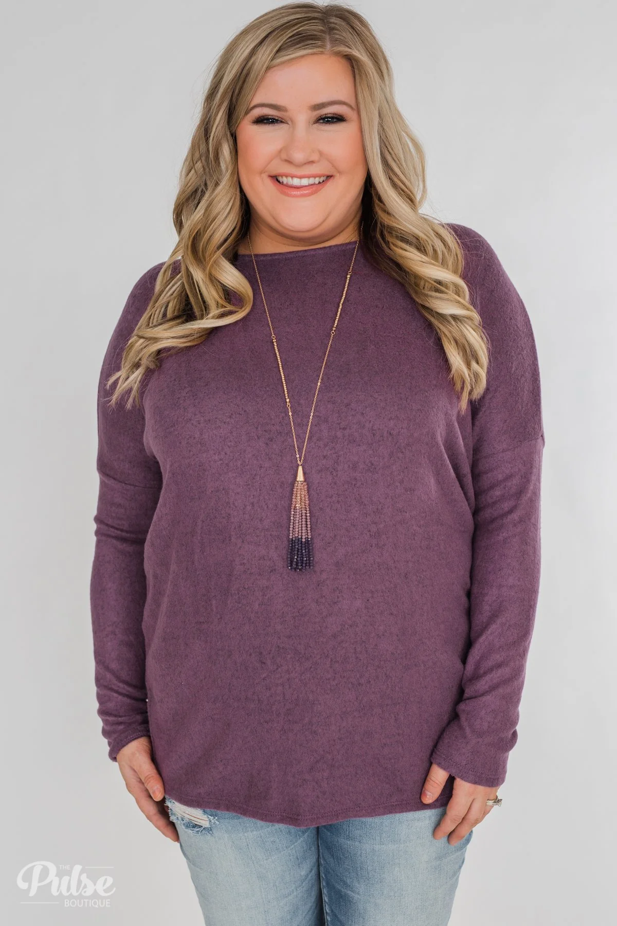Twist of Spring Long Sleeve Top - Purple - Image 5