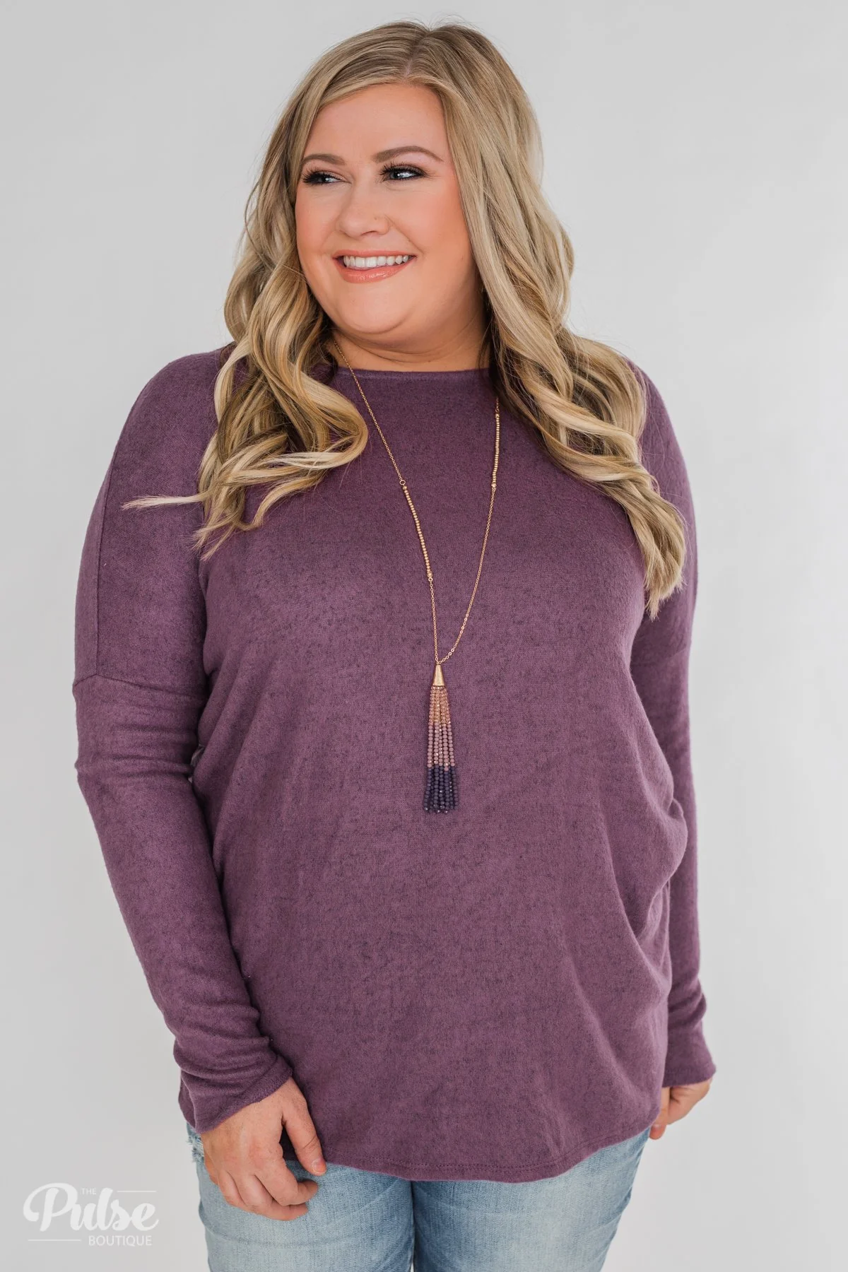 Twist of Spring Long Sleeve Top - Purple - Image 8