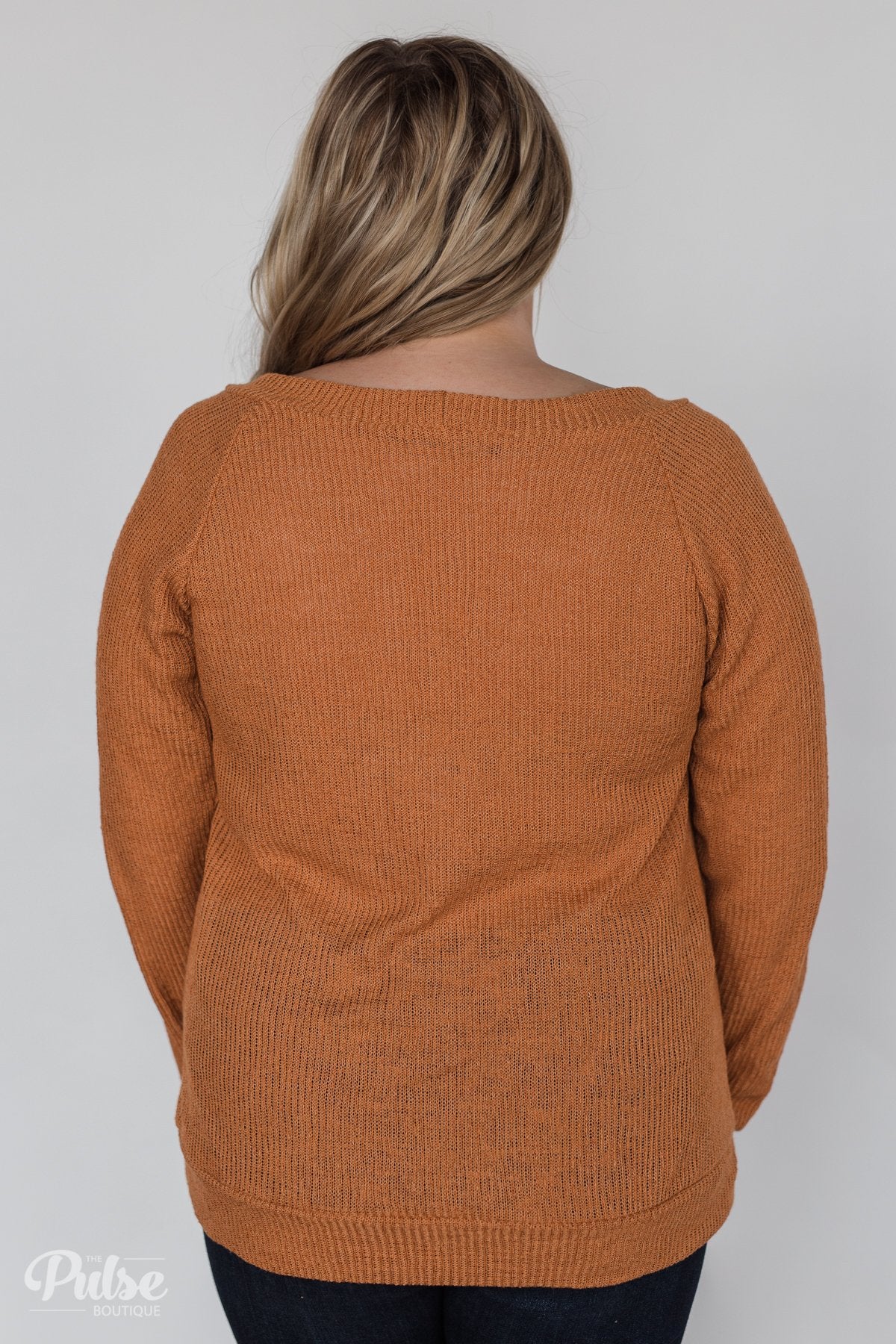 Two Sides of You Knitted Cardigan Top- Light Orange - Image 11