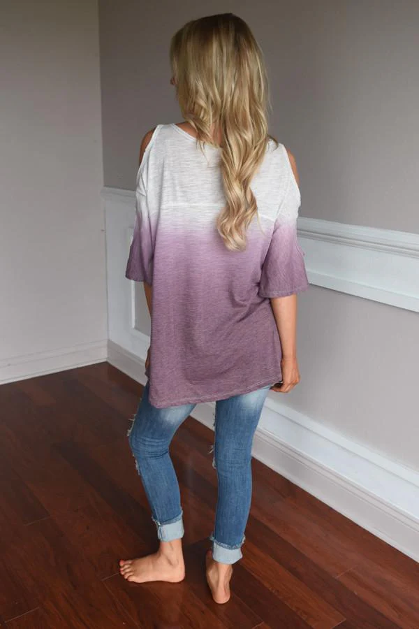 Two Tone Ombre Top ~ Purple - Image 6