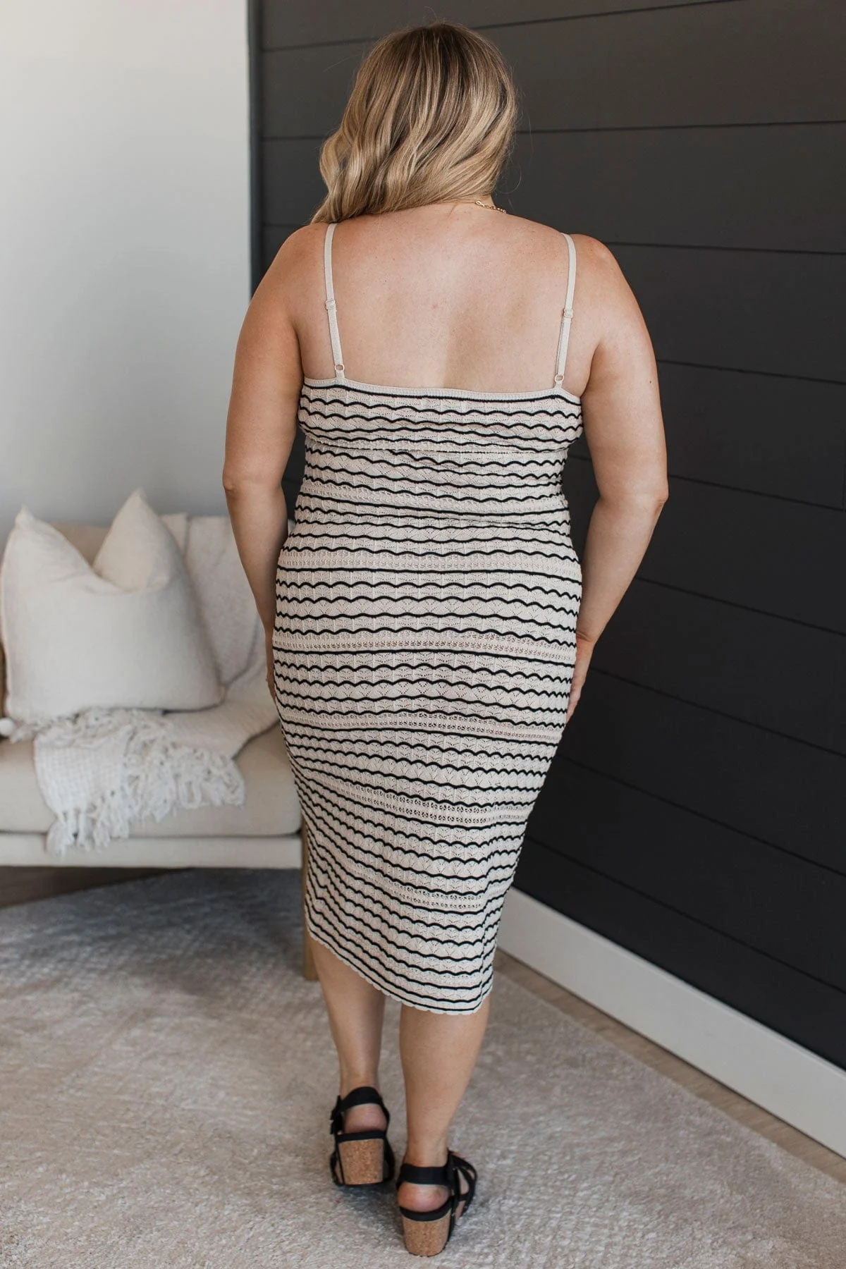 Unbelievable Confidence Crochet Knit Dress- Taupe - Image 8
