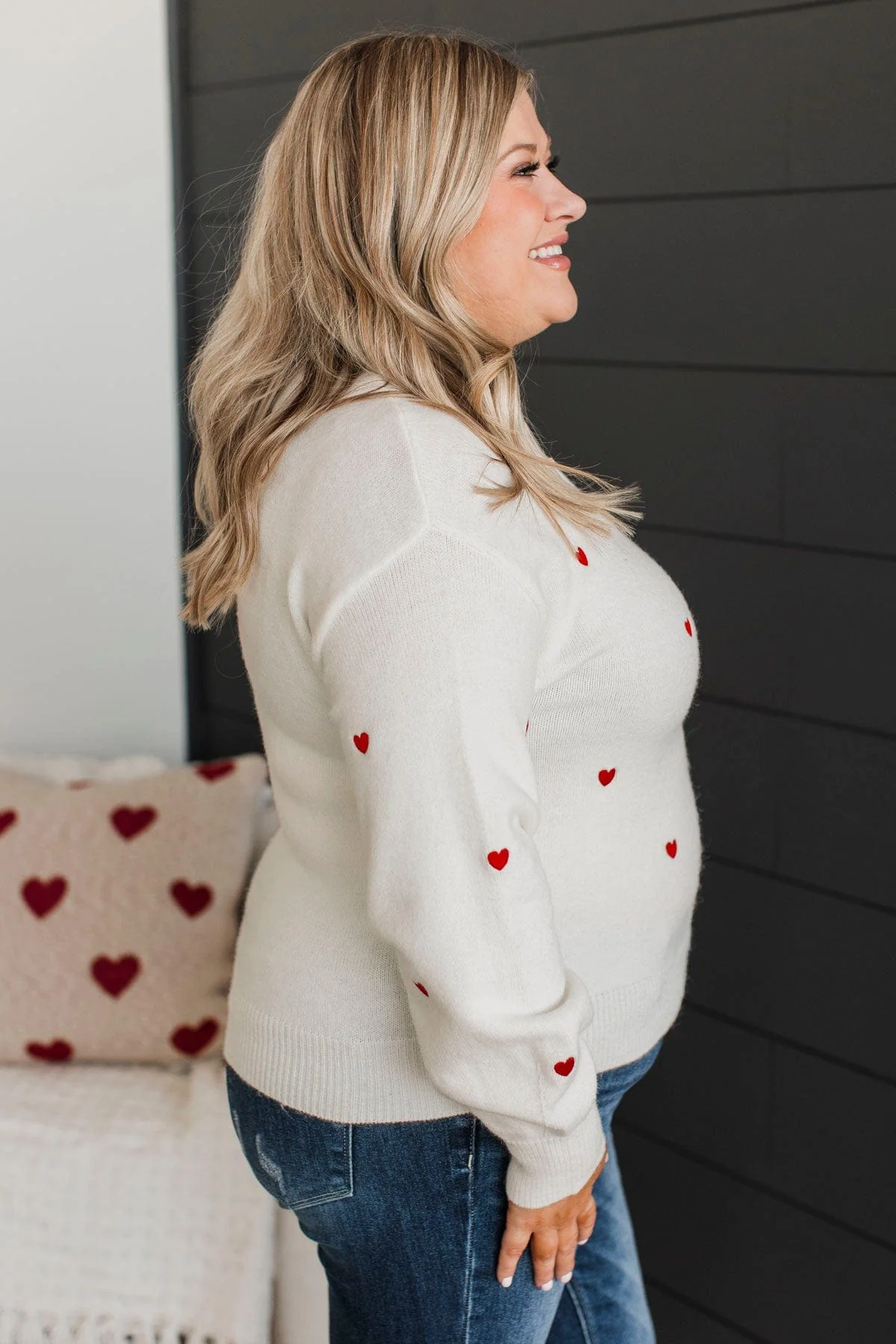 Unbelievable Feelings Heart Knit Sweater- Ivory - Image 6