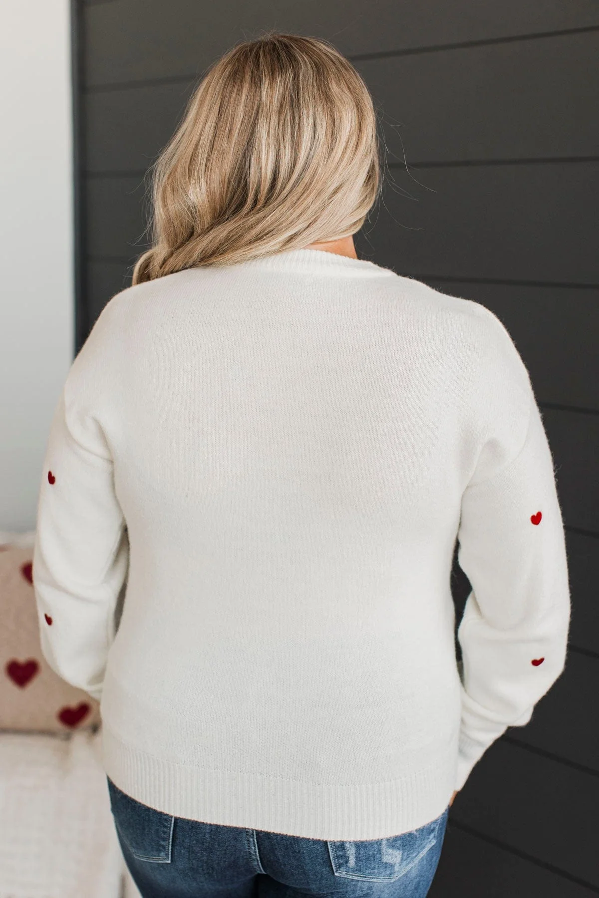 Unbelievable Feelings Heart Knit Sweater- Ivory - Image 8