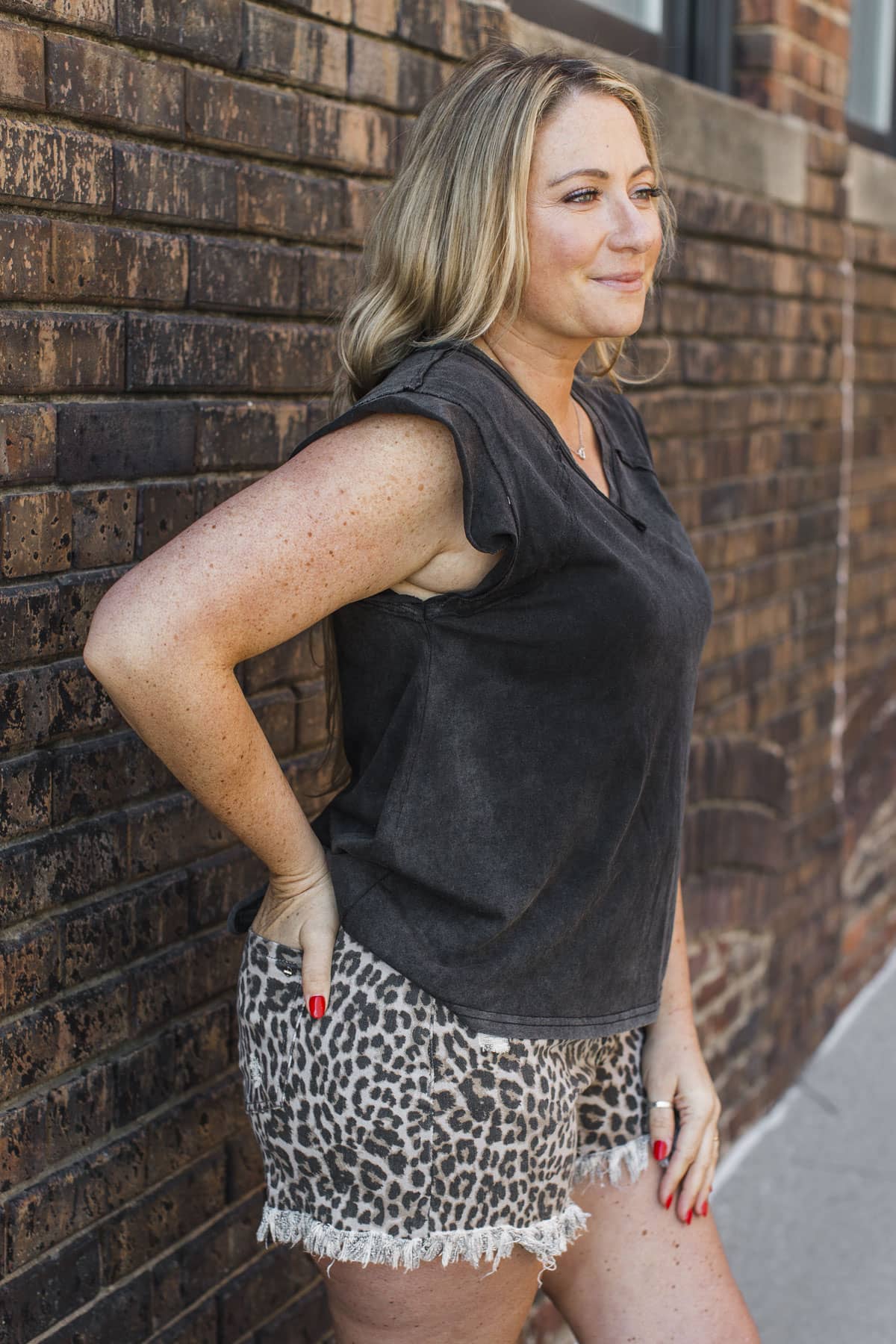 Unbelievable Timing V-Neck Top- Black - Image 6