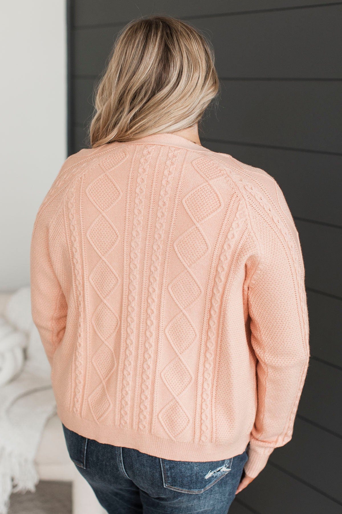 Unbelievably Incredible Button Cardigan- Dusty Peach - Image 8