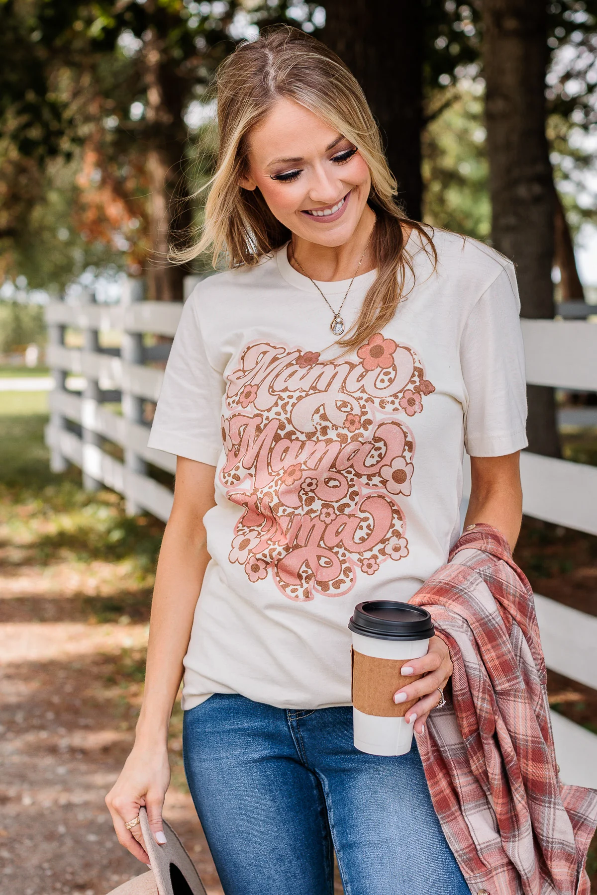 Unconditional Love "Mama" Graphic Tee- Cream - Image 4