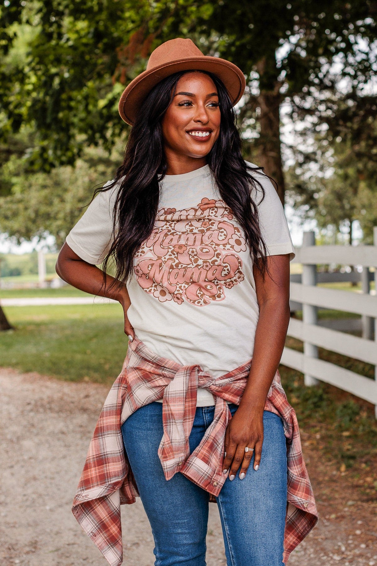 Unconditional Love "Mama" Graphic Tee- Cream - Image 5