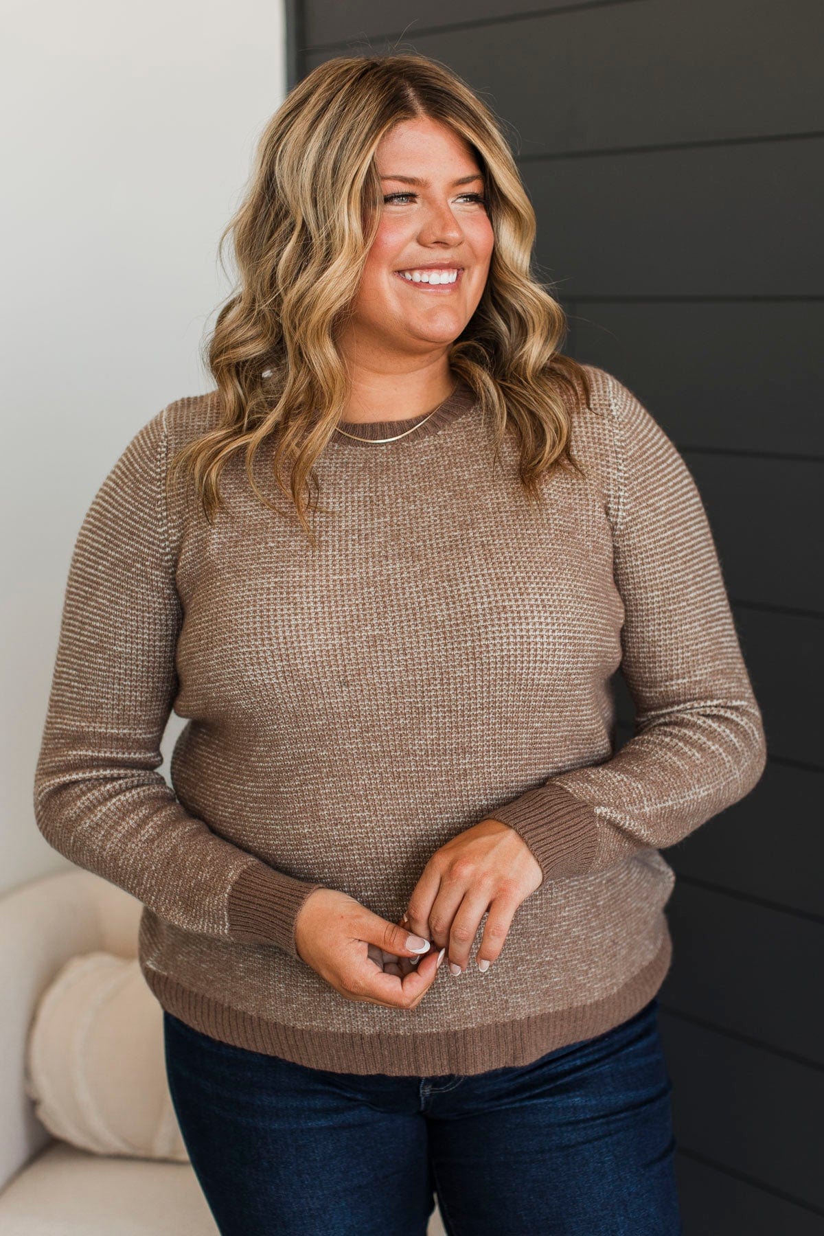 Undeniable Chemistry Knit Sweater- Mocha