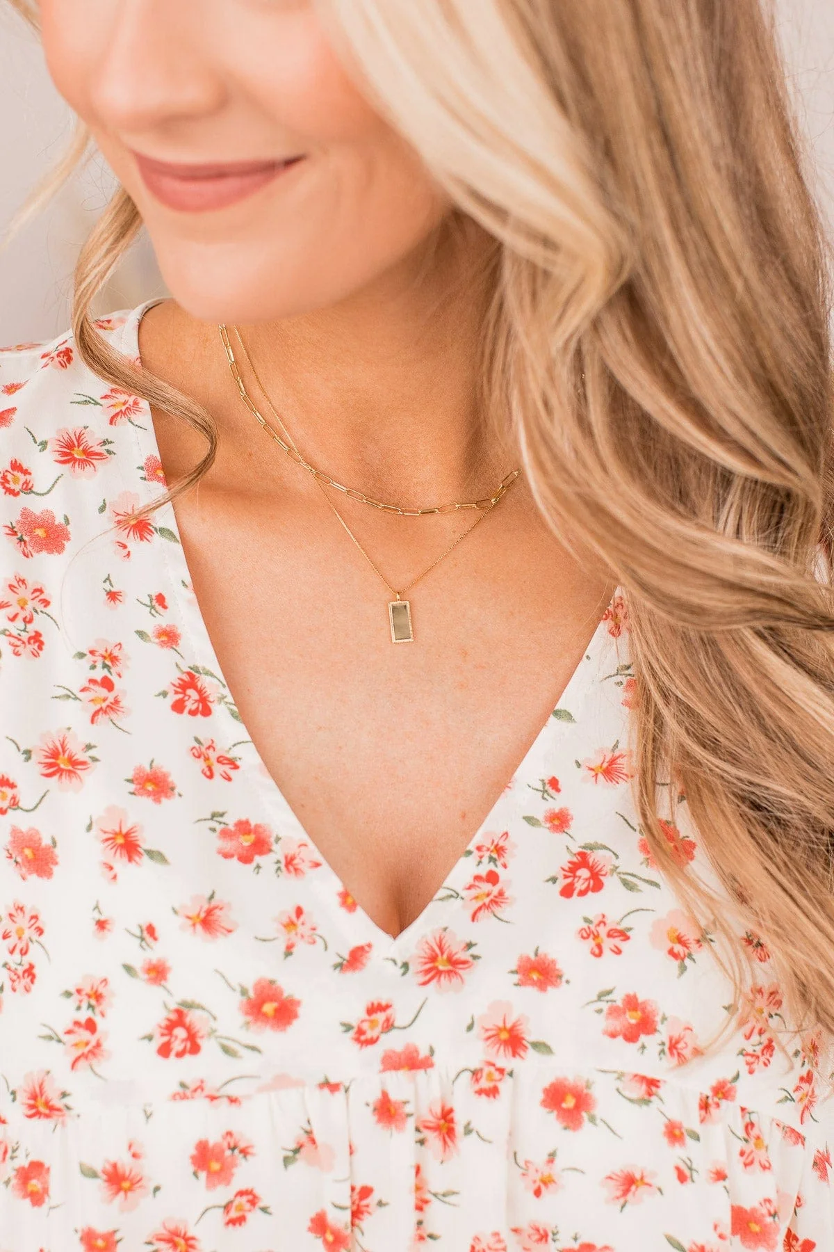 Understated Beauty 2 Tier Necklace- Gold - Image 3