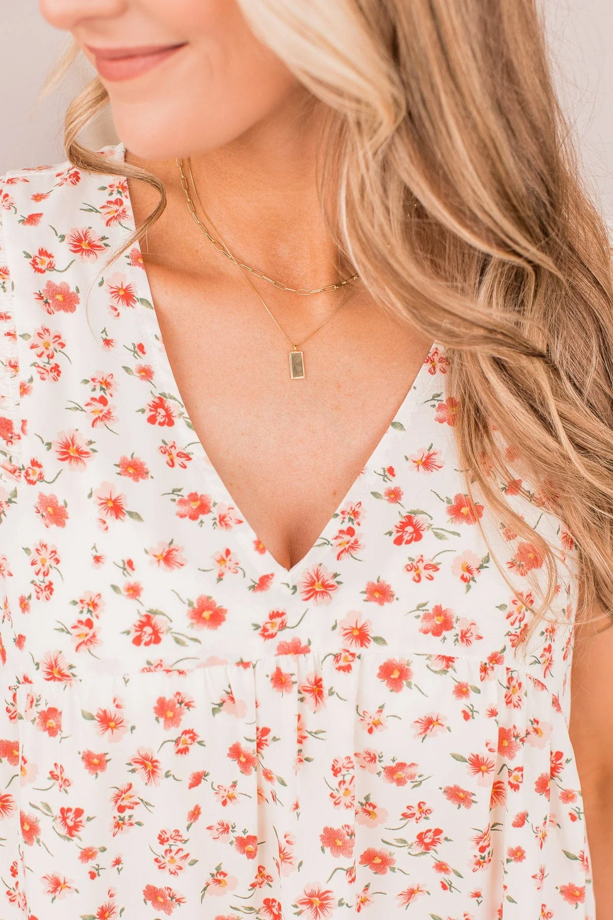 Understated Beauty 2 Tier Necklace- Gold - Image 4