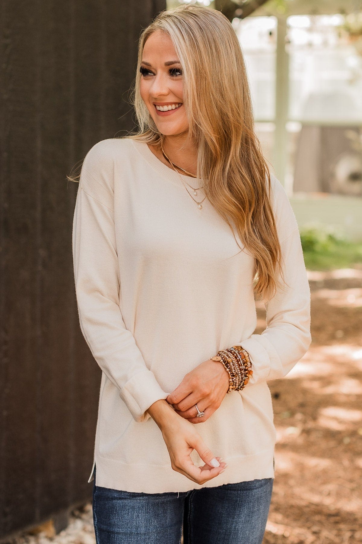 Unforgettable Feeling Knit Sweater- Cream - Image 3