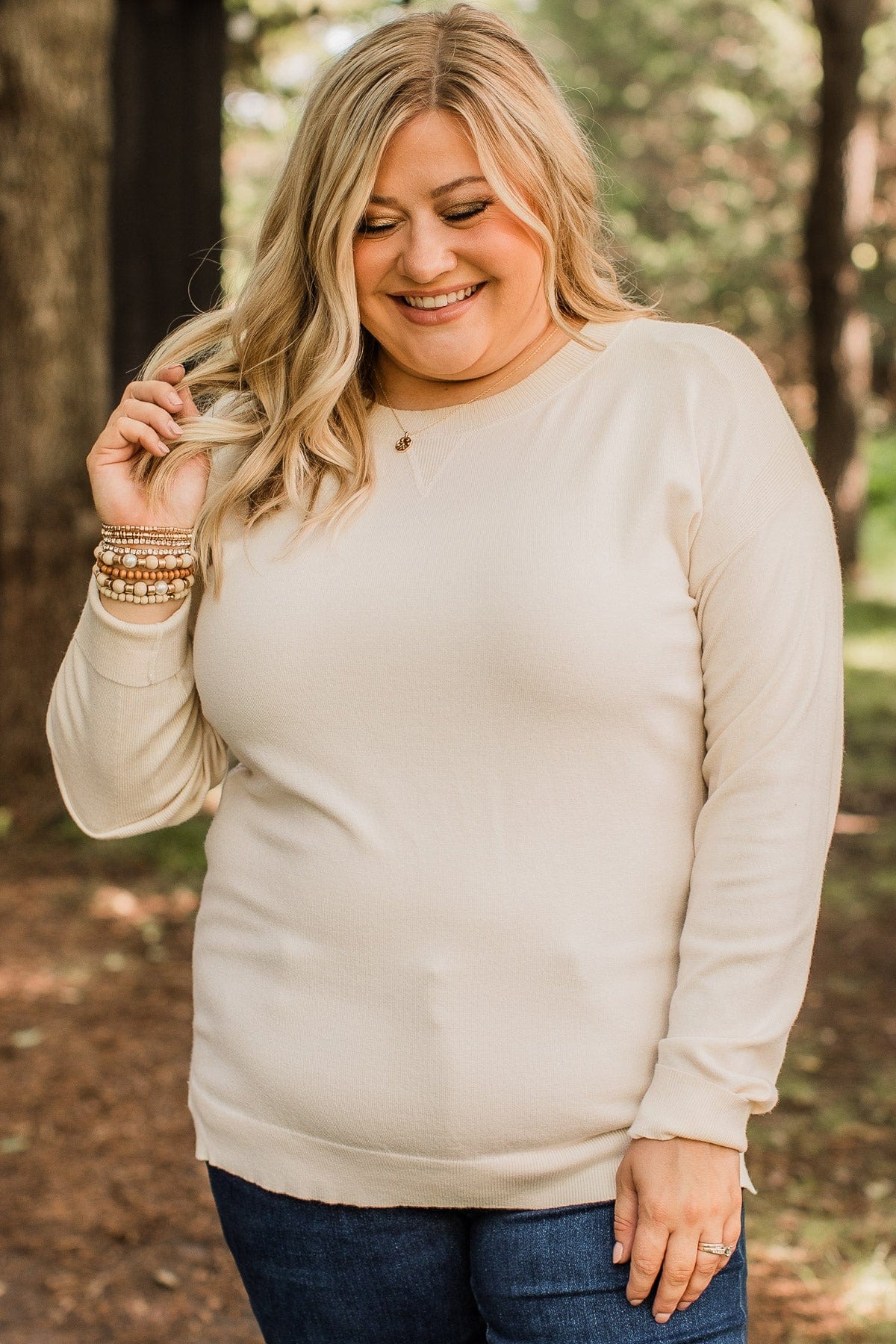 Unforgettable Feeling Knit Sweater- Cream - Image 4