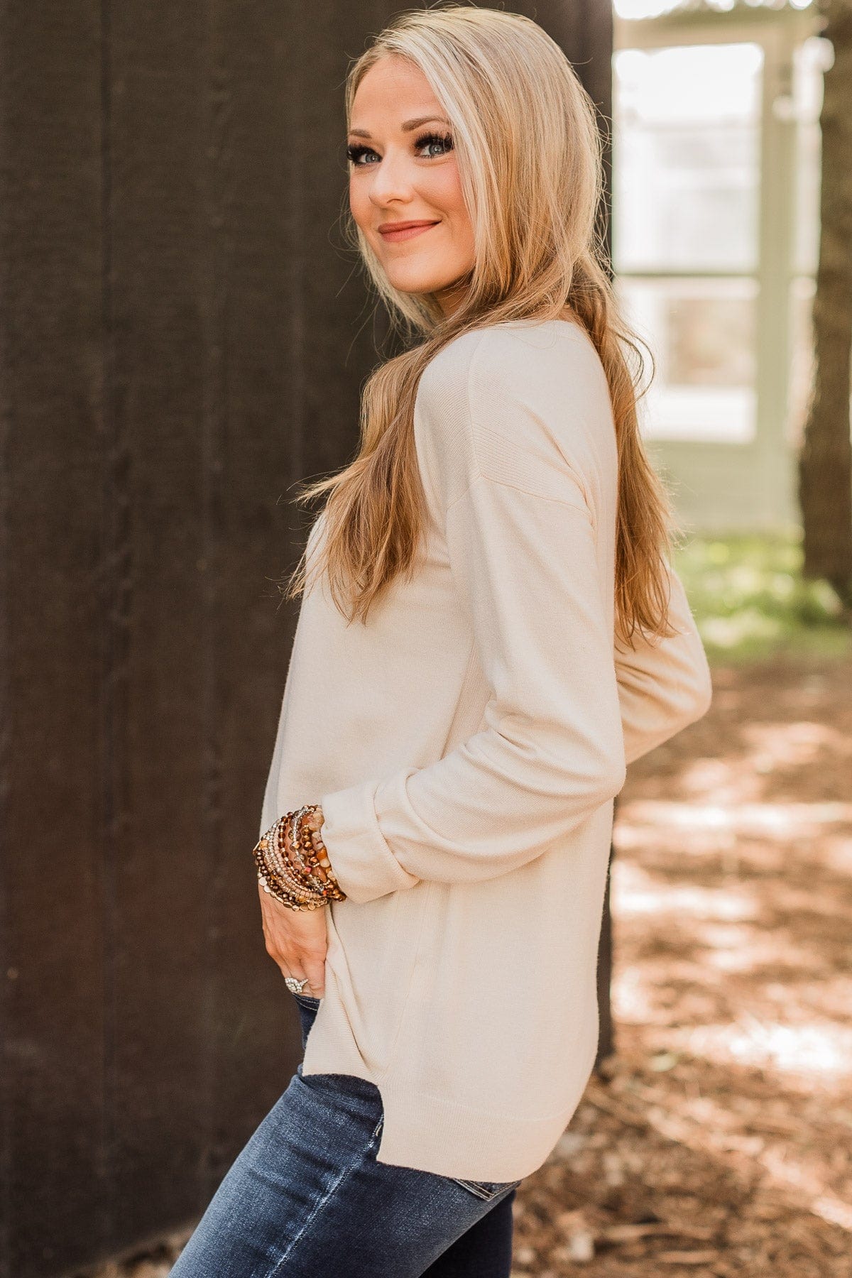 Unforgettable Feeling Knit Sweater- Cream - Image 6